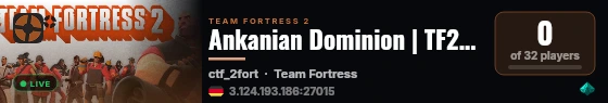 Ankanian Dominion | TF2Ware Ultimate live status badge