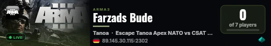 Farzads Bude live status badge