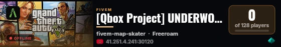 [Qbox Project] UNDERWORLD CITY live status badge
