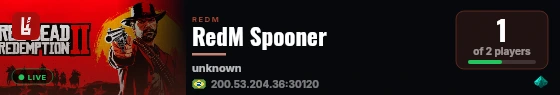 RedM Spooner live status badge