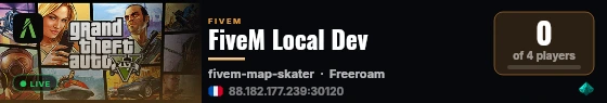 FiveM Local Dev live status badge