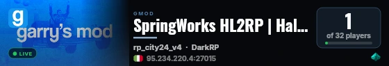 SpringWorks HL2RP | Half-Life 2 Roleplay | ITA live status badge