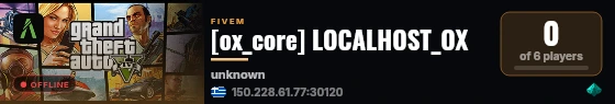 [ox_core] LOCALHOST_OX live status badge