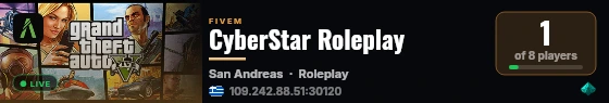 CyberStar Roleplay live status badge