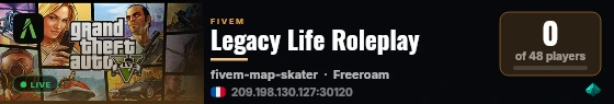 Legacy Life Roleplay live status badge