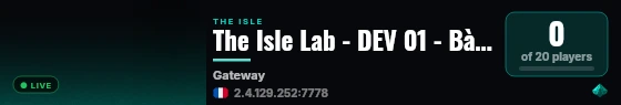The Isle Lab - DEV 01 - Bànâná SpLÌt live status badge