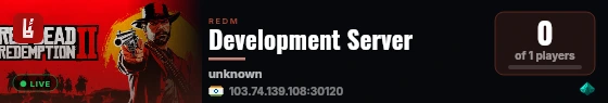 Development Server live status badge