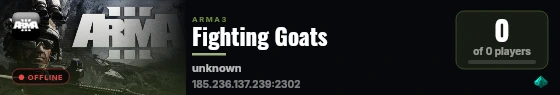 Fighting Goats live status badge