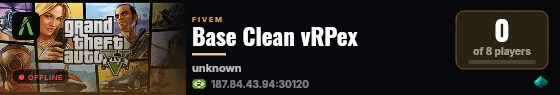 Base Clean vRPex live status badge