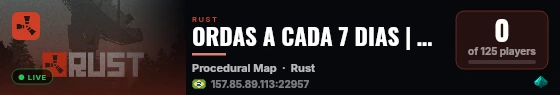 ORDAS A CADA 7 DIAS | PVE | ZONAS PVP live status badge
