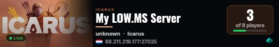 My LOW.MS Server live status badge