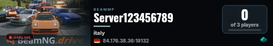 Server123456789 live status badge