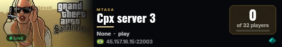 Cpx server 3 live status badge