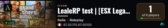 LealeRP test | [ESX Legacy] live status badge
