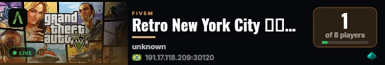 Retro New York City ₂₀₀₀ₛ live status badge