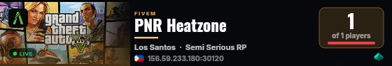 PNR Heatzone live status badge