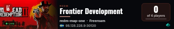 Frontier Development live status badge