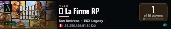 🔥 La Firme RP live status badge