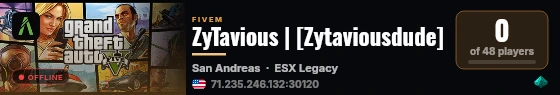 ZyTavious | [Zytaviousdude] live status badge