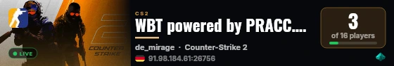 WBT powered by PRACC.COM live status badge
