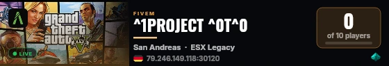 ^1PROJECT ^0T^0 live status badge