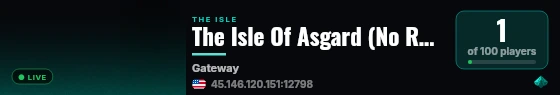 The Isle Of Asgard (No Rules,High AI,1.5x Growth) live status badge