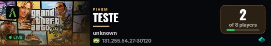 TESTE live status badge