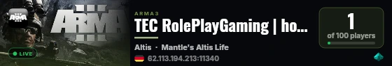 TEC RolePlayGaming | housing, crafting, cartel, No white list f live status badge