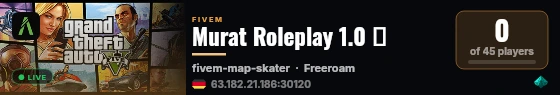 Murat Roleplay 1.0 ✦ live status badge