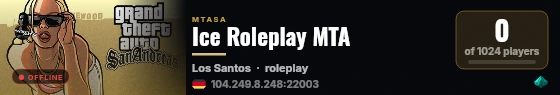 Ice Roleplay MTA live status badge
