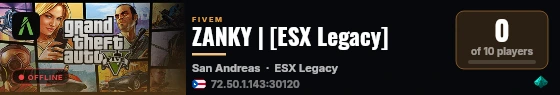 ZANKY | [ESX Legacy] live status badge