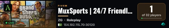 MuxSports | 24/7 Friendly Active staff and Development | live status badge