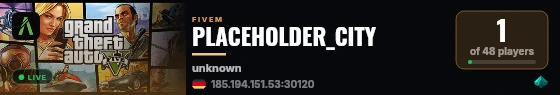 PLACEHOLDER_CITY live status badge