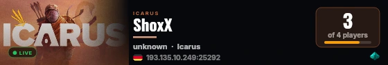 ShoxX live status badge