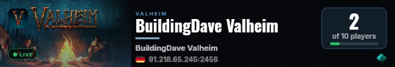 BuildingDave Valheim live status badge