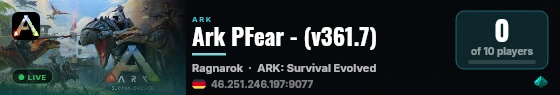 Ark PFear - (v361.7) live status badge