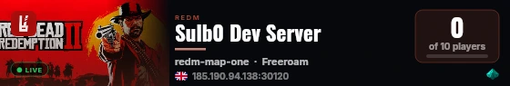 Sulb0 Dev Server live status badge
