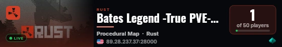 Bates Legend -True PVE-Map Wipe 8/20-Relaxed Vanilla. live status badge