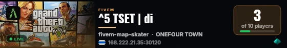 ^5 TSET | di live status badge