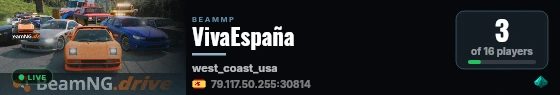 VivaEspaña live status badge