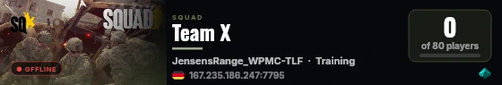 Team X live status badge