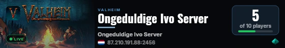 Ongeduldige Ivo Server live status badge