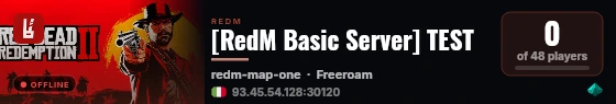 [RedM Basic Server] TEST live status badge