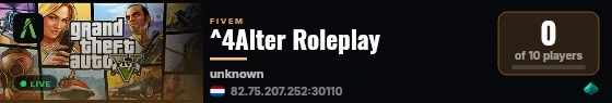 ^4Alter Roleplay live status badge