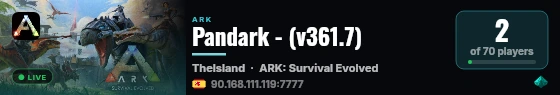 Pandark - (v361.7) live status badge