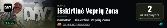 Išskirtinė Veprių Zona live status badge