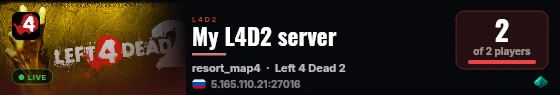 My L4D2 server live status badge