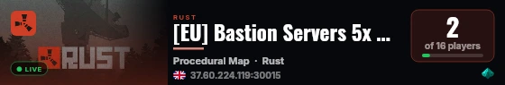 [EU] Bastion Servers 5x Solo/Duo | Shared BPs live status badge