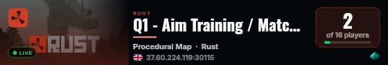 Q1 - Aim Training / Matchmaking / Facechecks - EU Main live status badge