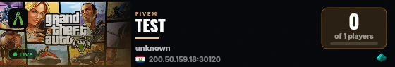 TEST live status badge